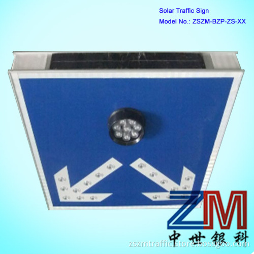 LED solar two way arrow sign